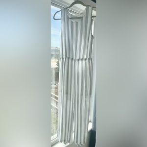 Women’s Striped Jumpsuit, Size Large